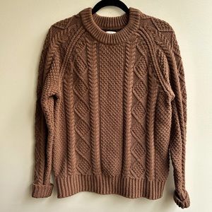 LL Bean Chunky Cableknit Fisherman Sweater
